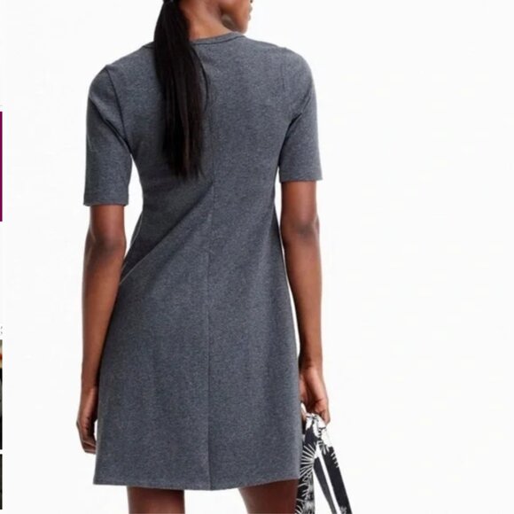 J. Crew gray short sleeve knit dress M - Picture 2 of 12
